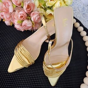 SHEIN Gold Glamorous Heels